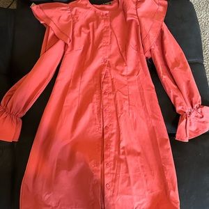 Red orange dress